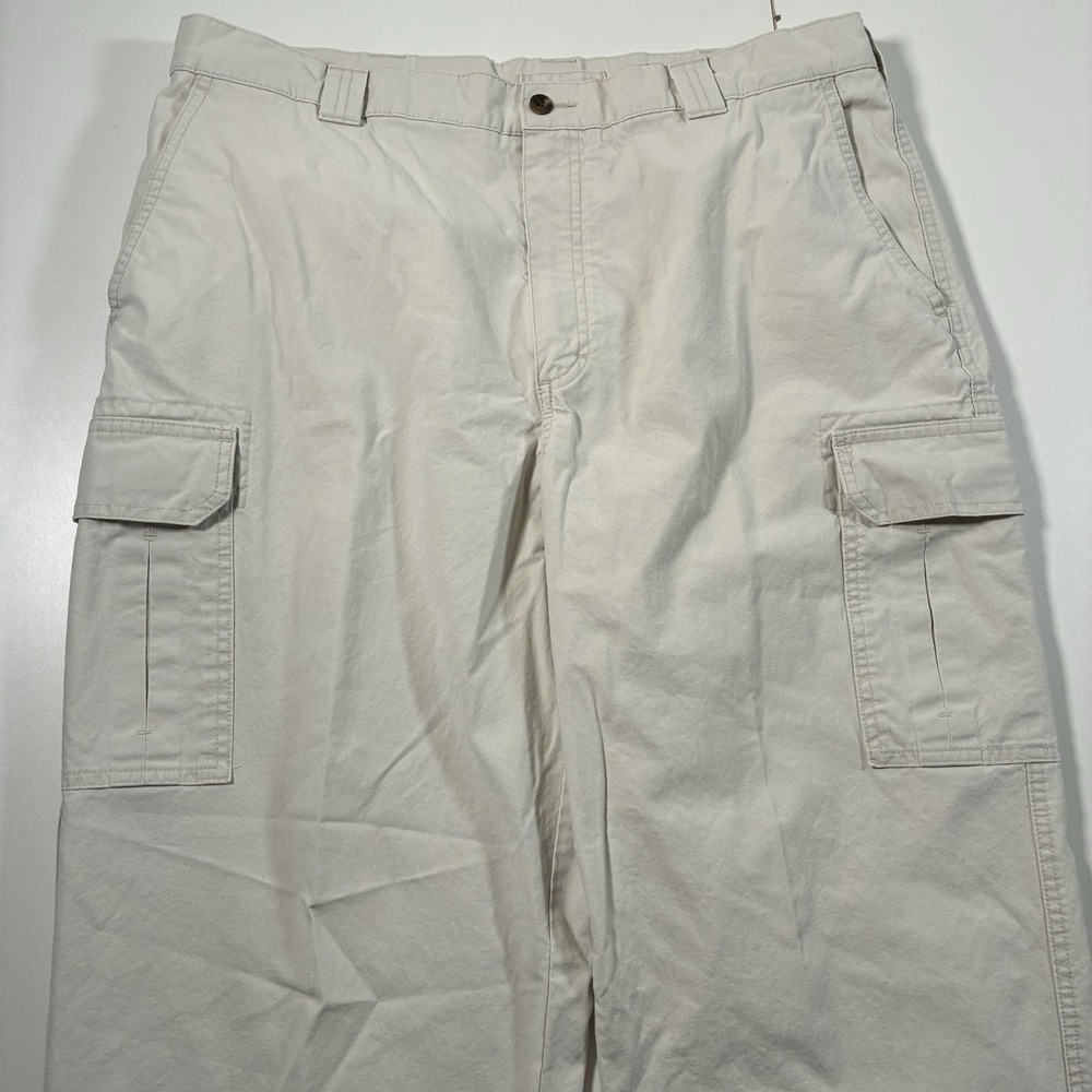 LL Bean Cargo Pants 37x30 Beige Tropic Weight‎ Utility Safari Hiking (Tag 38x32)